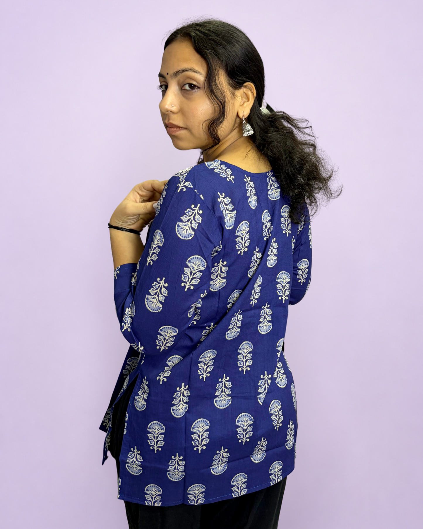 Women's Printed Pure Cotton Short Kurti for Everyday Casual and Festive