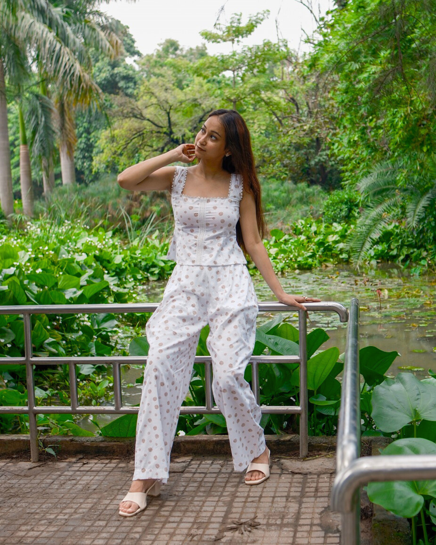 Clay Petals Pure Cotton Printed Co-Ord set for women