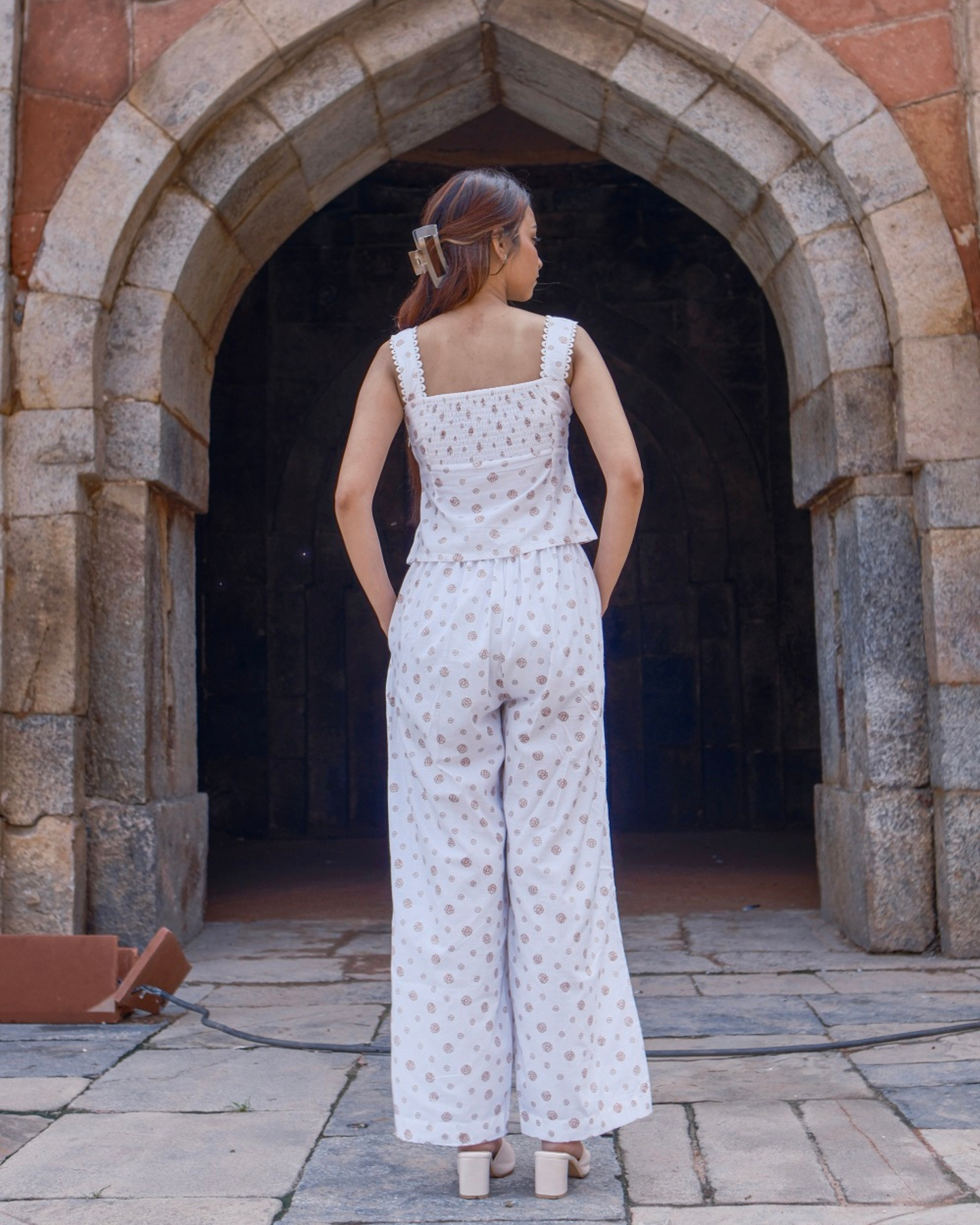 Clay Petals Pure Cotton Printed Co-Ord set for women