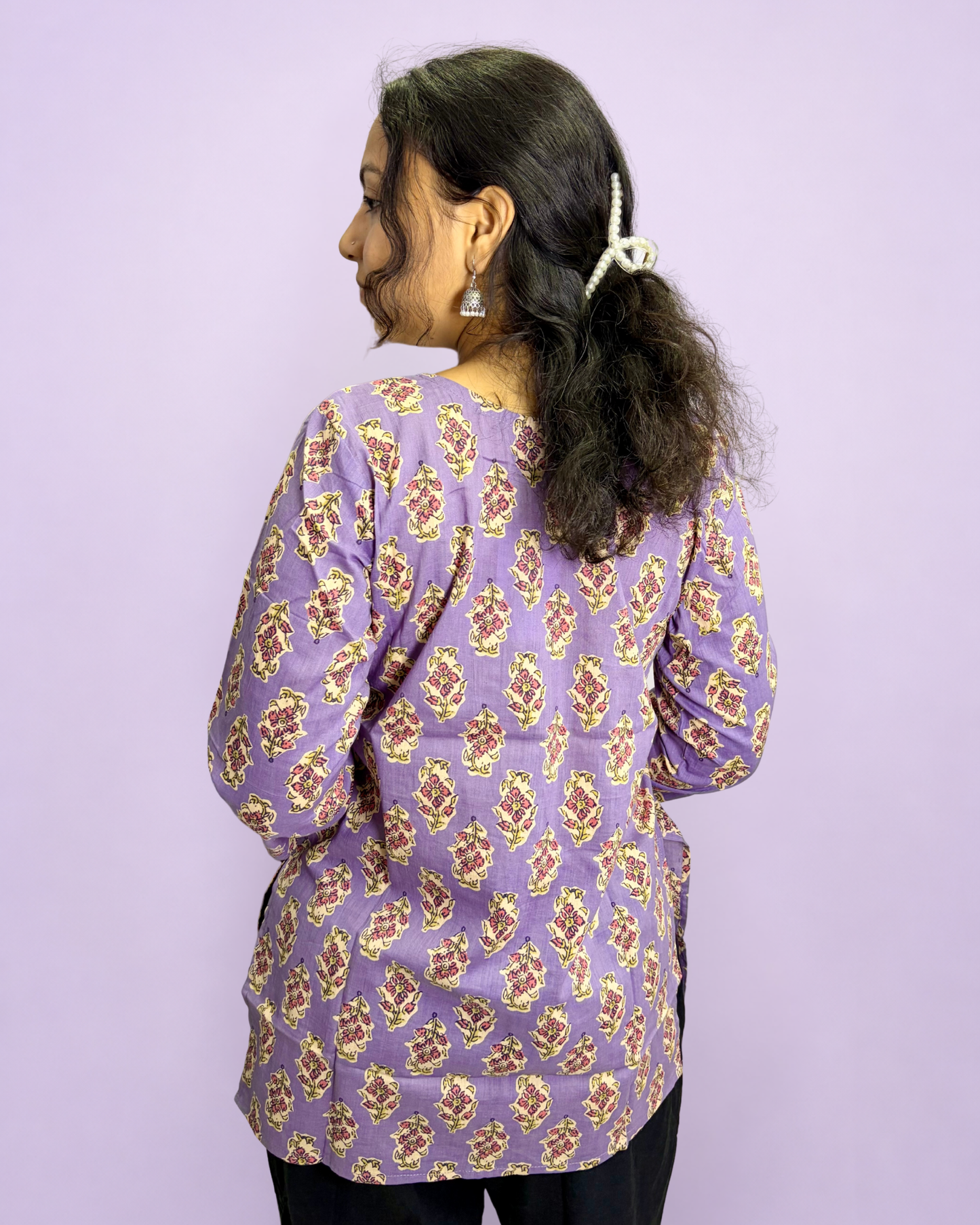 Women's Embellished Pure Cotton Short Kurti for Everyday Casual and Festive
