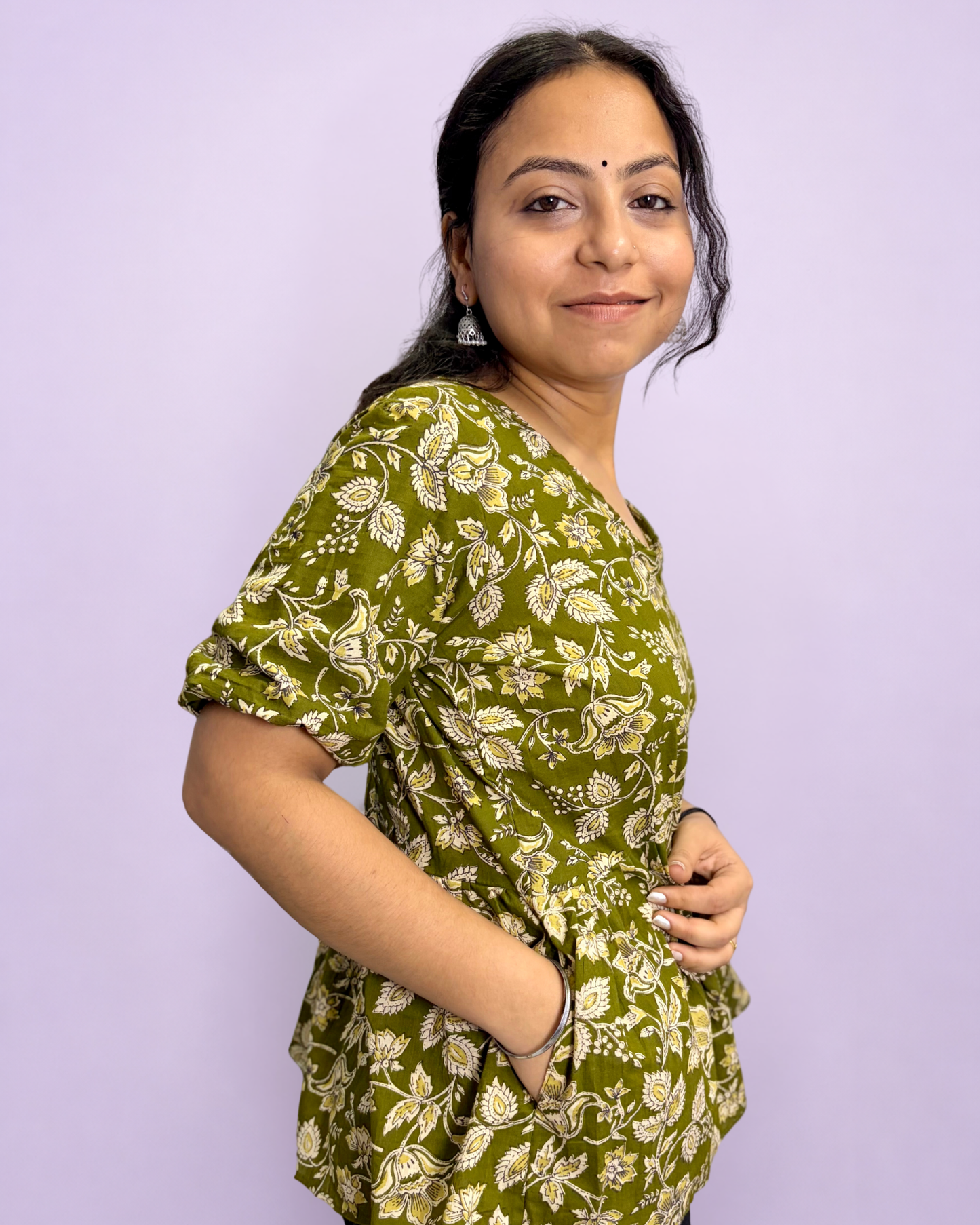 Women's Printed Pure Cotton Tunic for Everyday Casual and Office wear